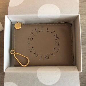 Stella McCartney Small Perforated Logo Faux Leather Pouch/Wallet